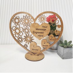 Beautiful Heart Shape With Customized Name & Message