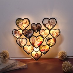 Combination Of Heart Shape Acrylic Lamp