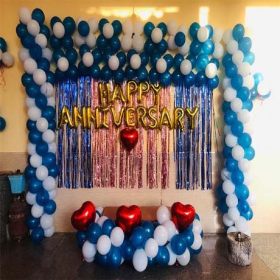 Blue & White Anniversary Décor