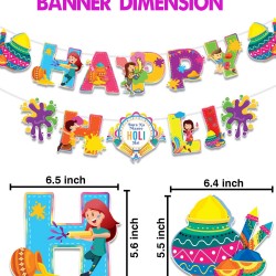  Colorful Holi Props with Banner